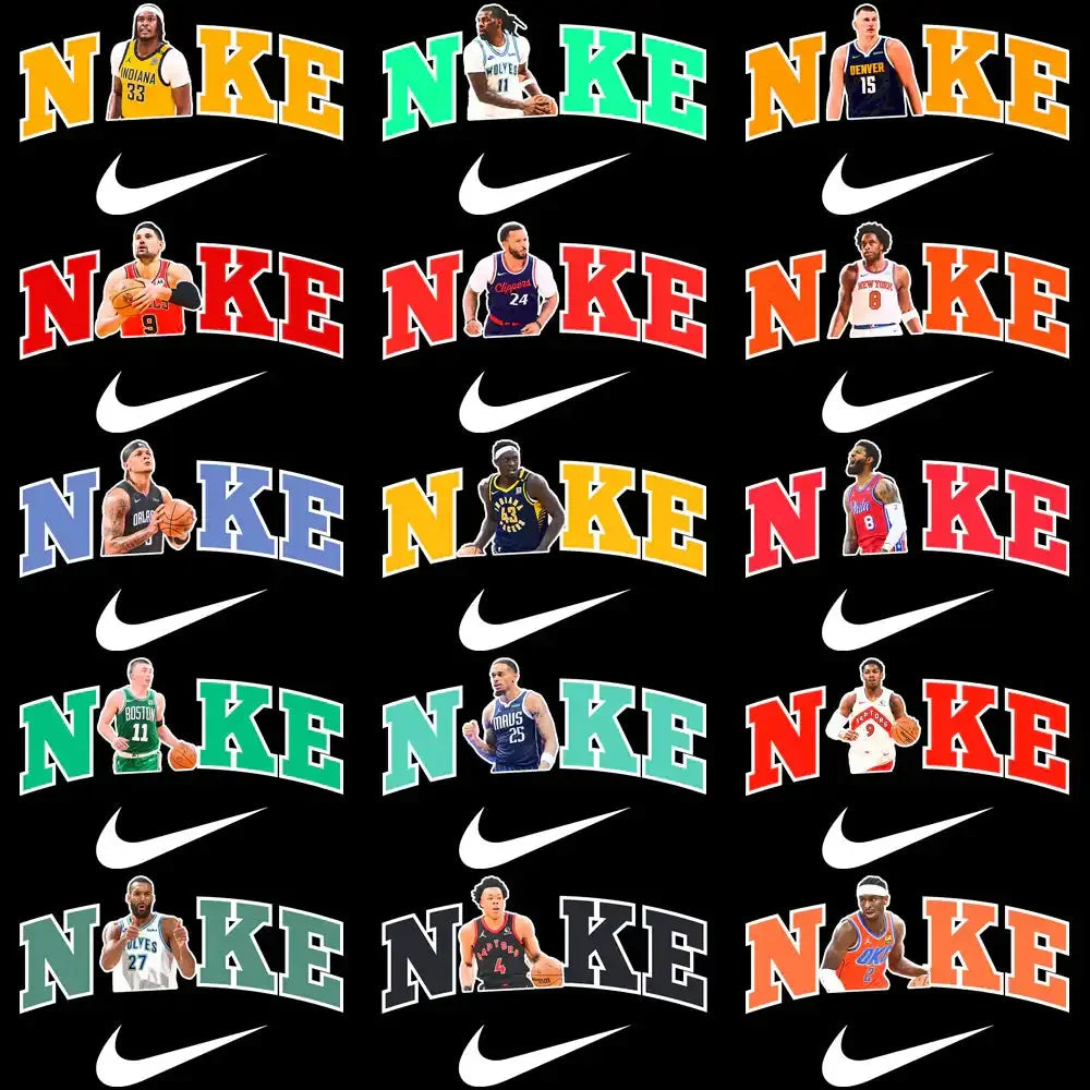 99 Basketball Players Swoosh Designs Bundle PNG