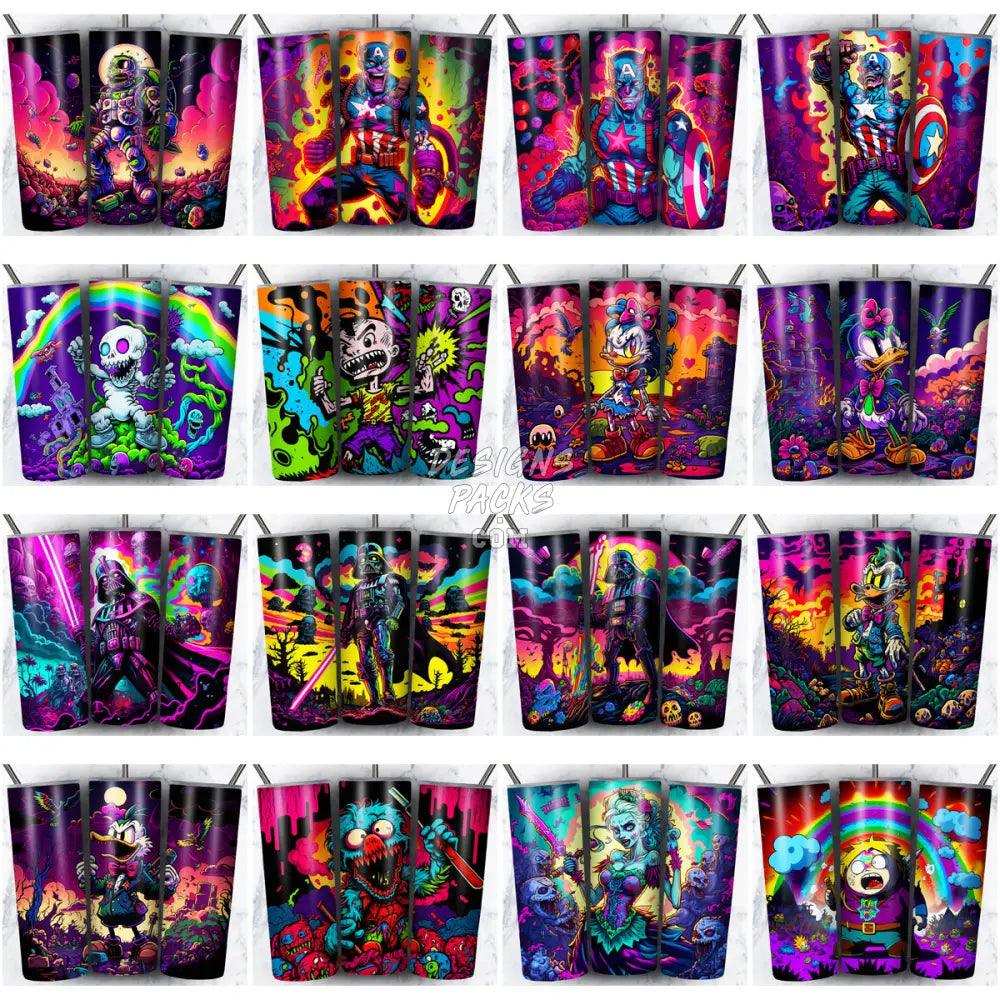 99 Cartoon Zombie Tumbler Wrap Bundle Jpg
