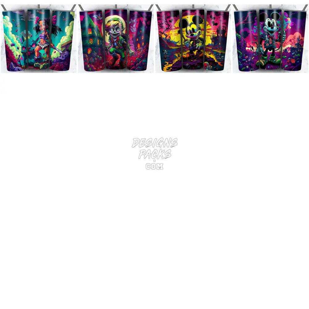 99 Cartoon Zombie Tumbler Wrap Bundle Jpg