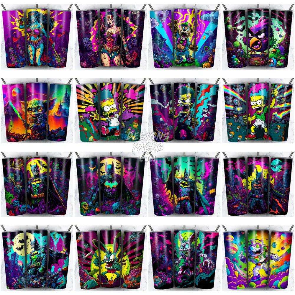 99 Cartoon Zombie Tumbler Wrap Bundle Jpg