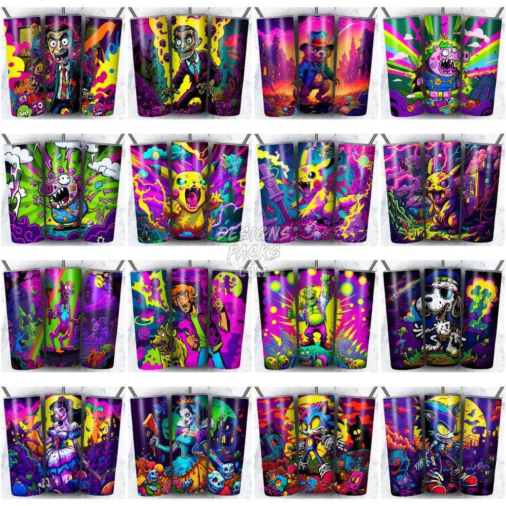 99 Cartoon Zombie Tumbler Wrap Bundle Jpg