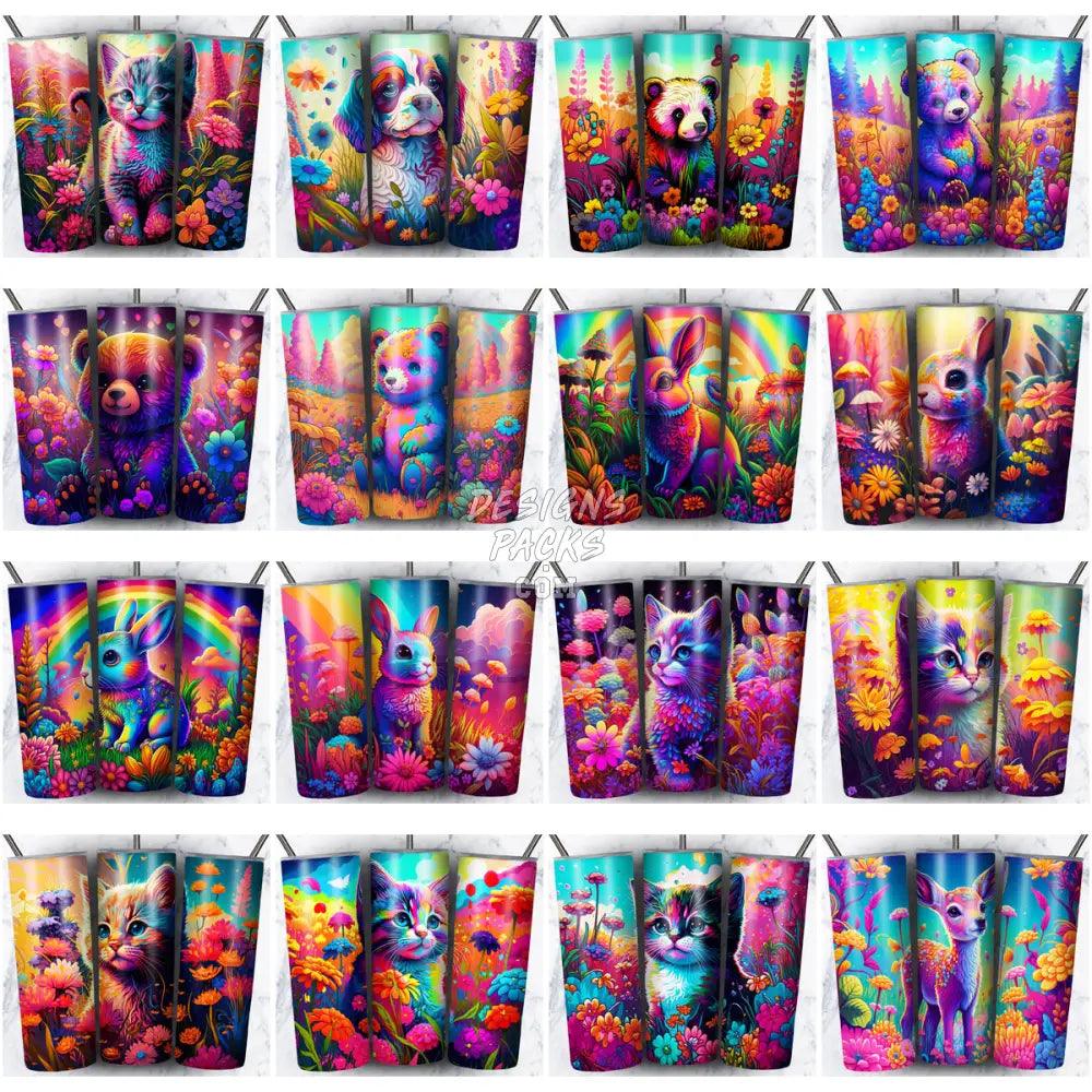 99 Colorful Animals Tumbler Wrap Bundle Jpg