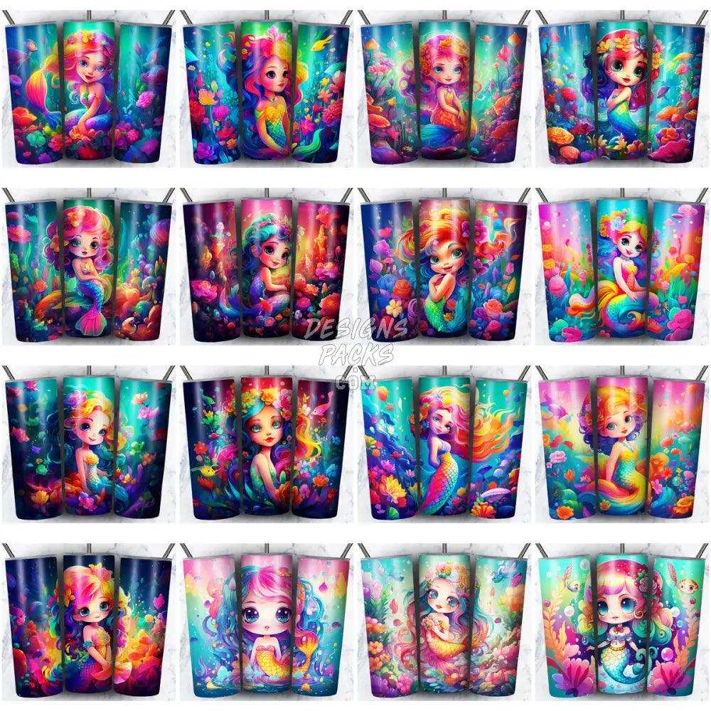 99 Cute Mermaid Tumbler Wrap Bundle Jpg