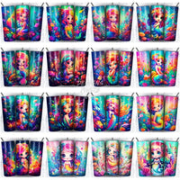 Load image into Gallery viewer, 99 Cute Mermaid Tumbler Wrap Bundle Jpg
