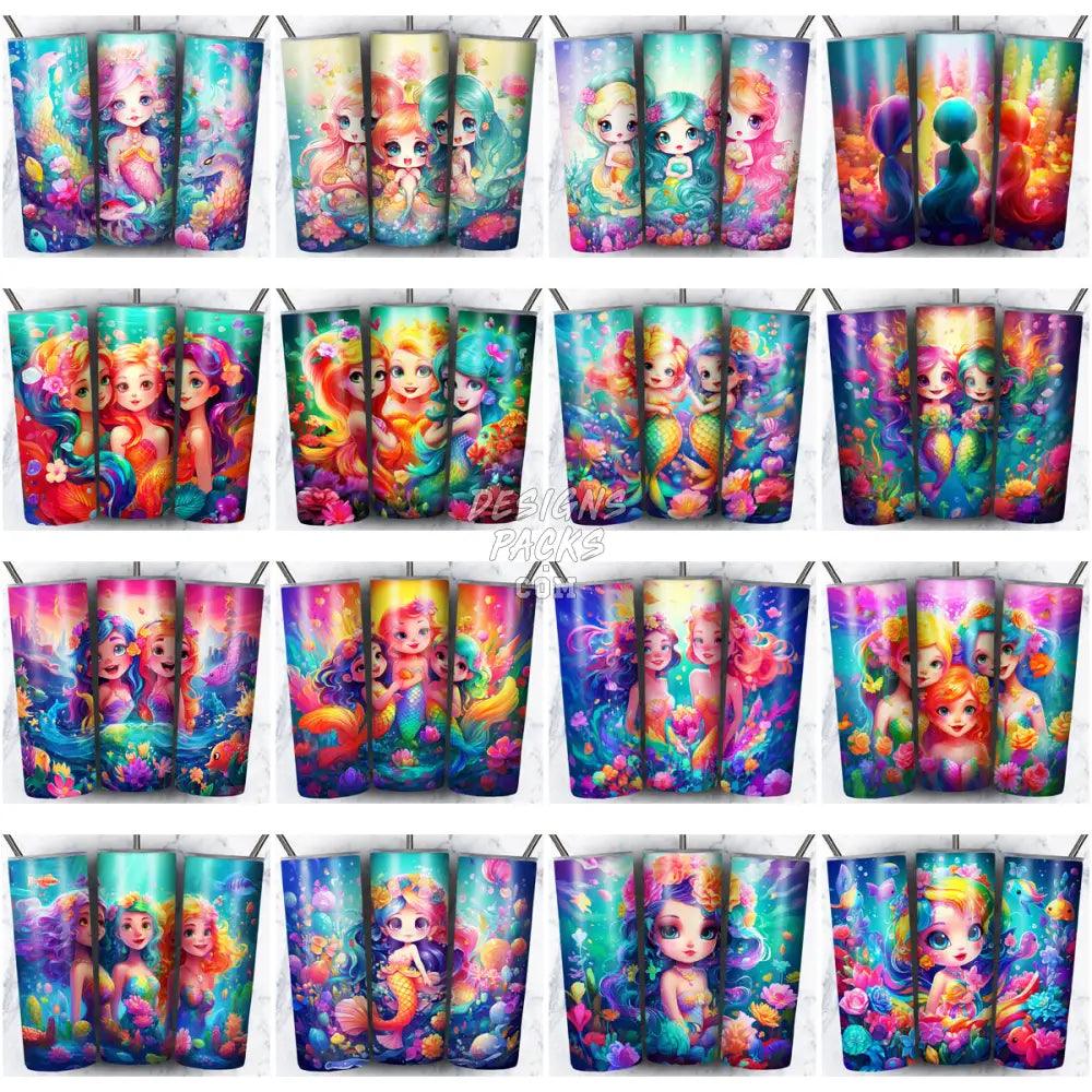 99 Cute Mermaid Tumbler Wrap Bundle Jpg