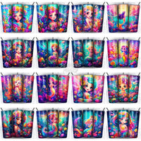 Load image into Gallery viewer, 99 Cute Mermaid Tumbler Wrap Bundle Jpg
