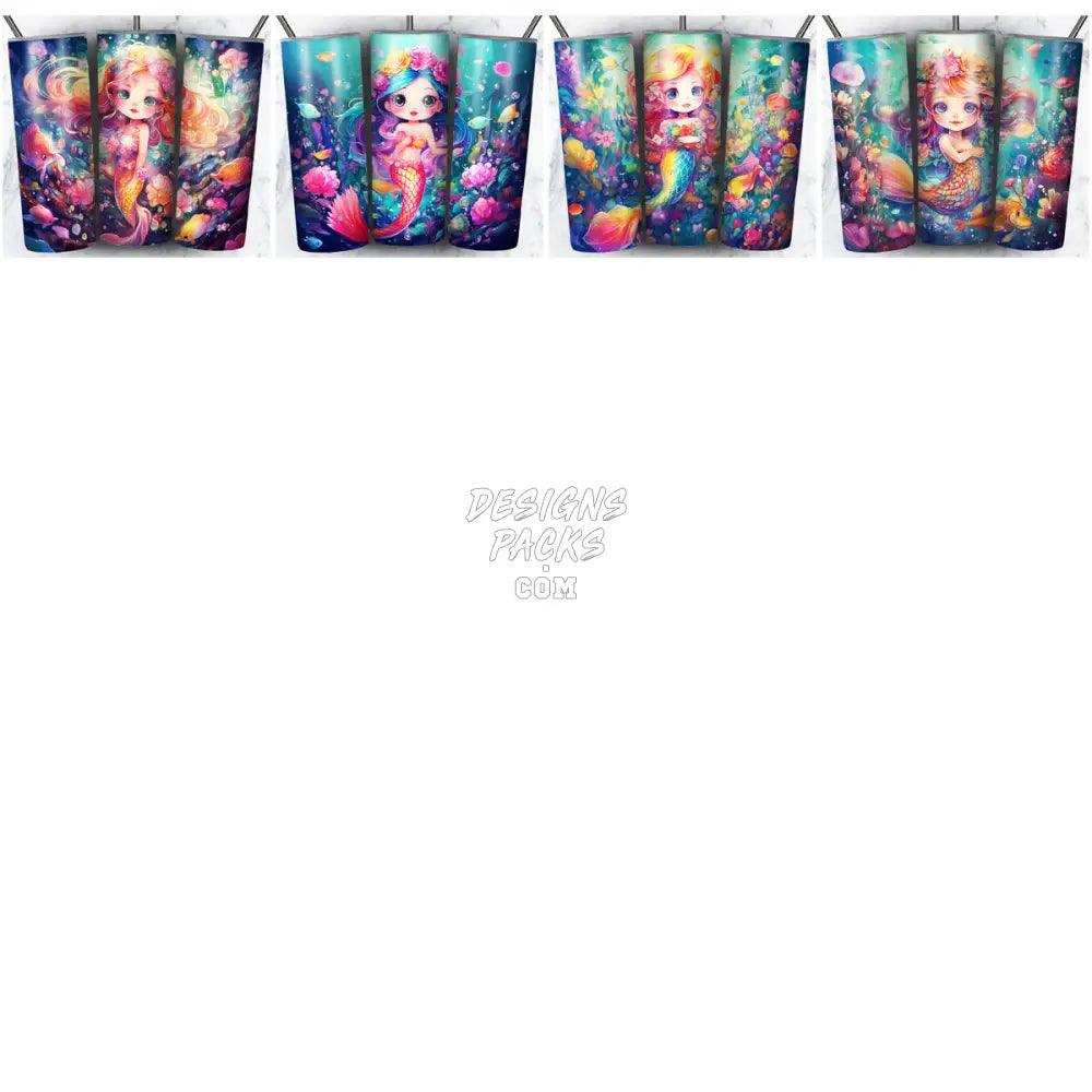 99 Cute Mermaid Tumbler Wrap Bundle Jpg