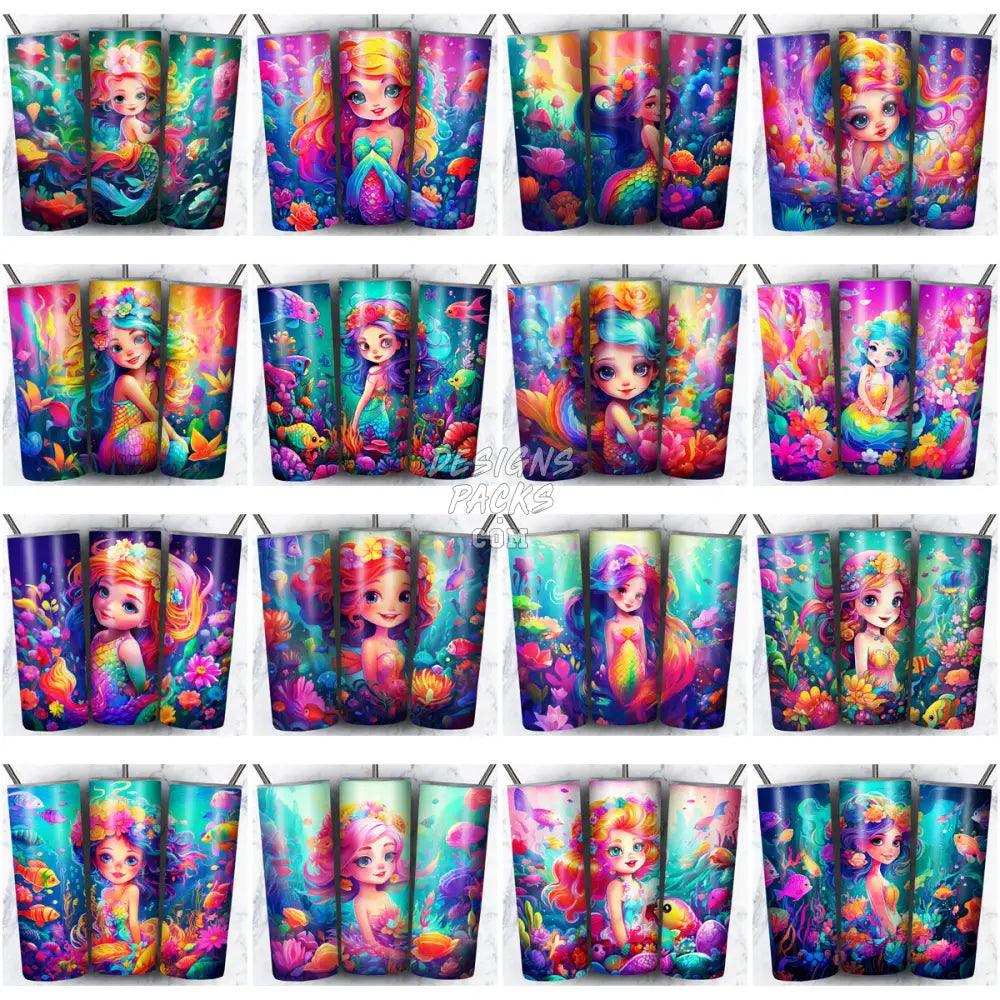 99 Cute Mermaid Tumbler Wrap Bundle Jpg