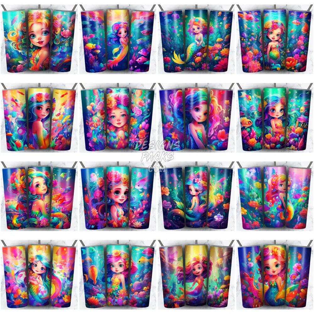 99 Cute Mermaid Tumbler Wrap Bundle Jpg