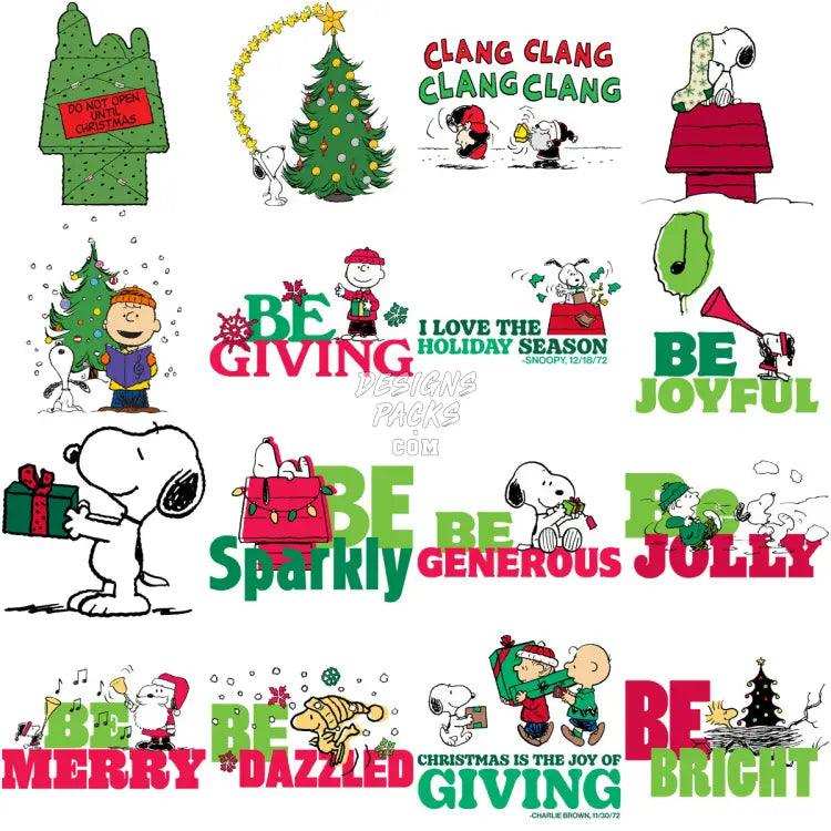 99 Dog Cartoon Christmas Designs Bundle Png