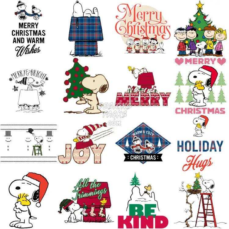 99 Dog Cartoon Christmas Designs Bundle Png