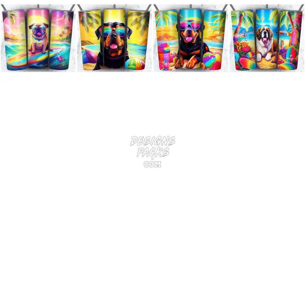 99 Dogs On The Beach Tumbler Wrap Bundle Jpg