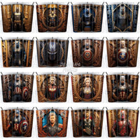 Load image into Gallery viewer, 99 Engraved Superheroes Tumbler Wrap Bundle Jpg
