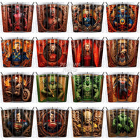 Load image into Gallery viewer, 99 Engraved Superheroes Tumbler Wrap Bundle Jpg
