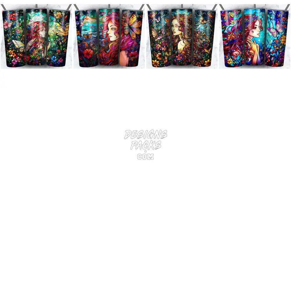 99 Fairy Stained Glass Tumbler Wrap Bundle Jpg