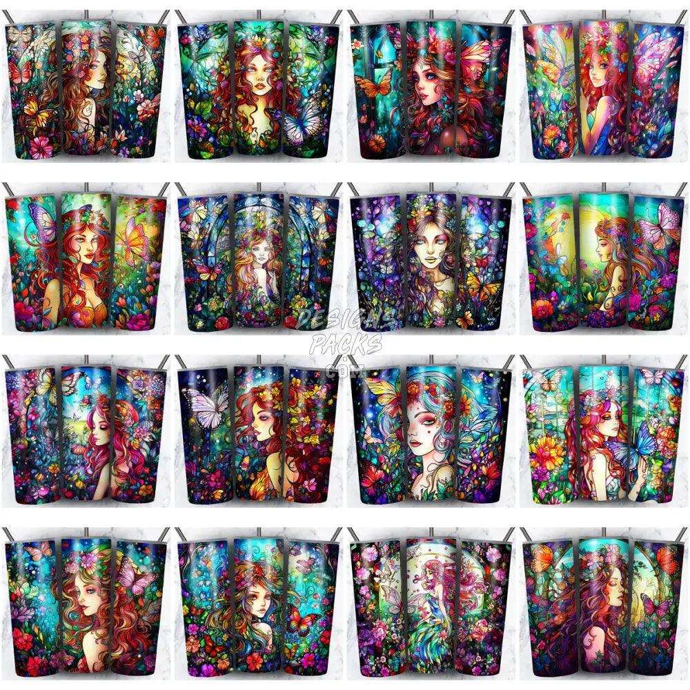 99 Fairy Stained Glass Tumbler Wrap Bundle Jpg