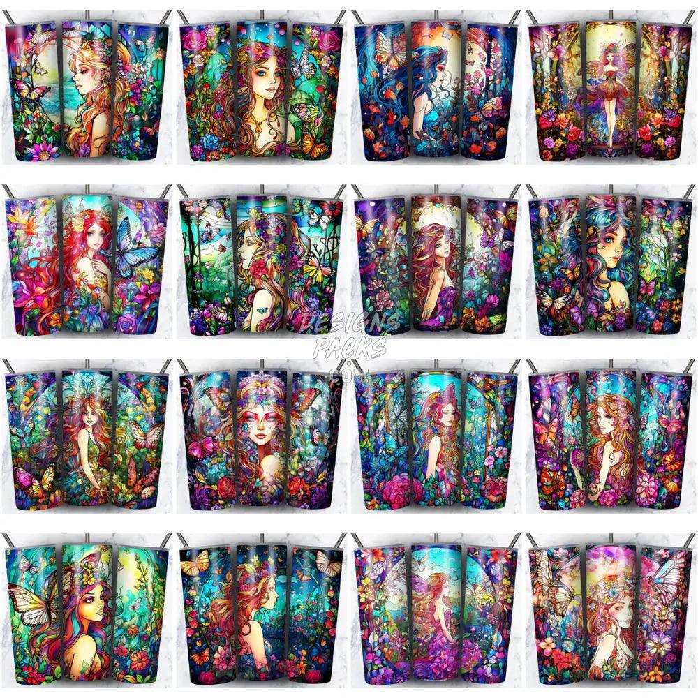 99 Fairy Stained Glass Tumbler Wrap Bundle Jpg
