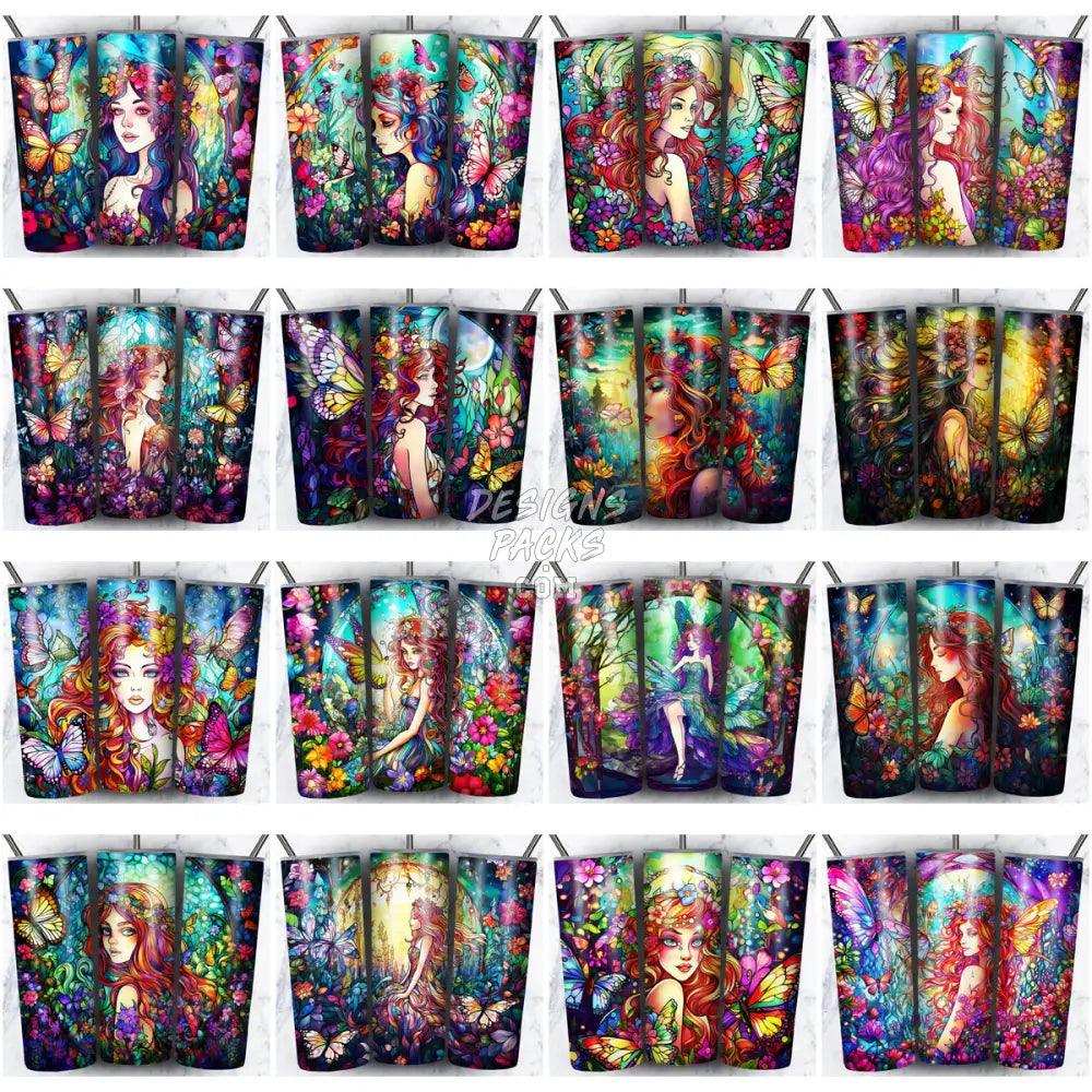 99 Fairy Stained Glass Tumbler Wrap Bundle Jpg