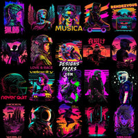 Load image into Gallery viewer, 99 Neo Retro Future Streetwear Designs Bundle Png + Eps
