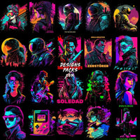 Load image into Gallery viewer, 99 Neo Retro Future Streetwear Designs Bundle Png + Eps

