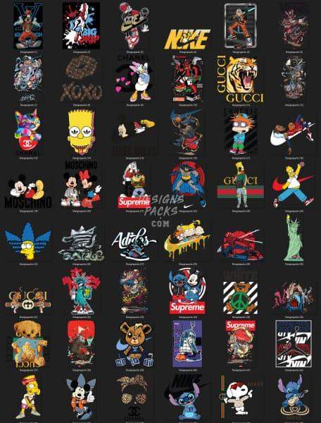 99 Sport Mix Popculture Brand Designs Bundle PNG designspacks