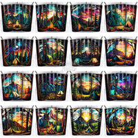 Load image into Gallery viewer, 99 Stained Glass Camping Tumbler Wrap Bundle Jpg
