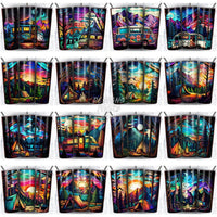 Load image into Gallery viewer, 99 Stained Glass Camping Tumbler Wrap Bundle Jpg
