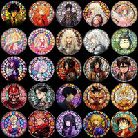 Load image into Gallery viewer, 99 Stained Glass Popular Anime Heroes Designs Bundle PNG
