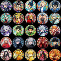 Load image into Gallery viewer, 99 Stained Glass Popular Anime Heroes Designs Bundle PNG
