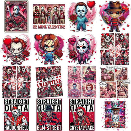 99 Valentine Horror Slashers Mega Designs Bundle PNG