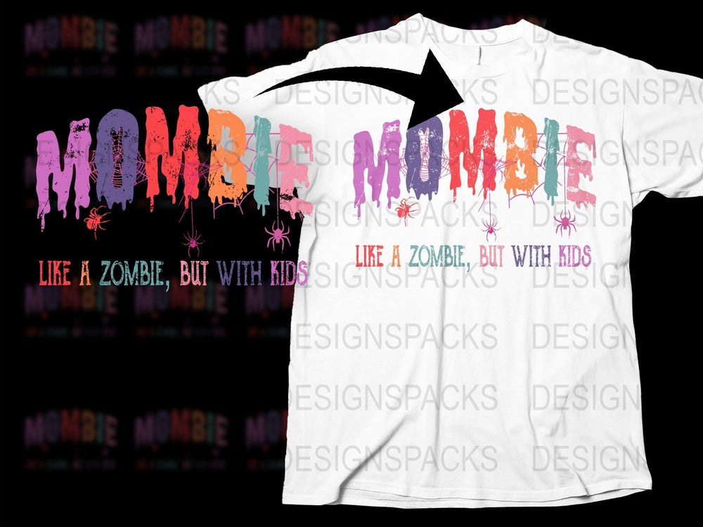 Funny Mombie T-Shirt, Mom Life Zombie Graphic Tee, Unique Mother's Day Gift, Parenting Humor Top