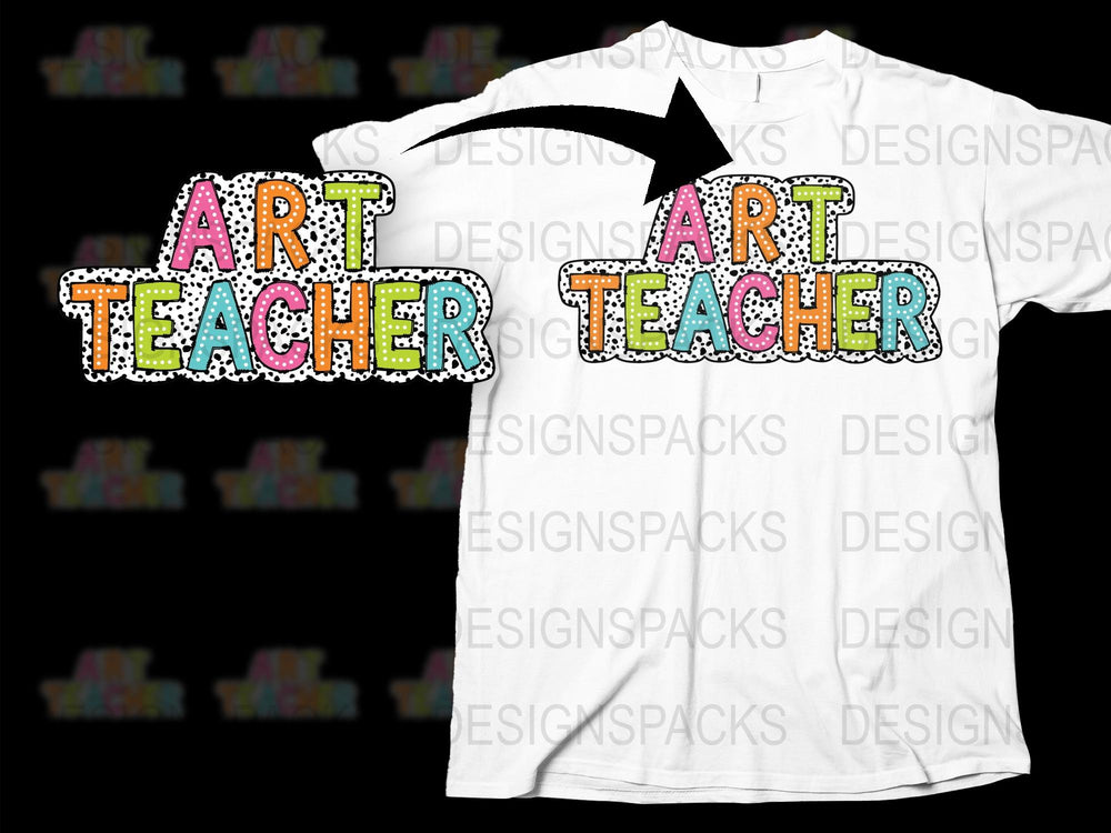 Colorful Art Teacher T-Shirt | Creative Design | Gift for Educators | Fun Typography | Unisex Graphic Tee