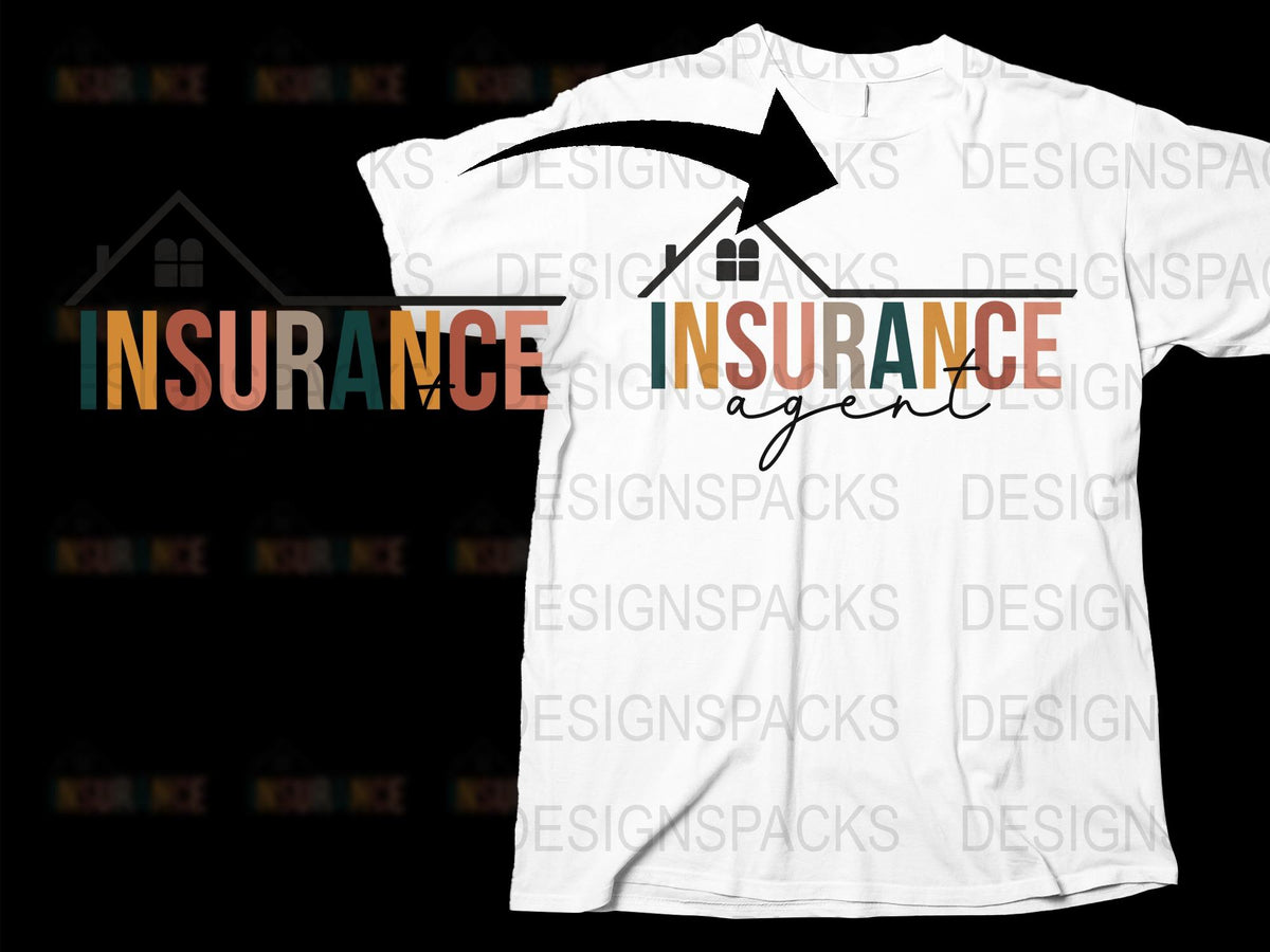 Insurance Agent T-Shirt, Professional Workwear, Casual Tee, Bold Text Design, Unisex Gift Idea