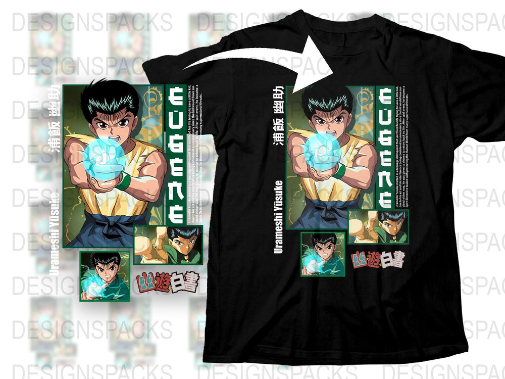 Yu Yu Hakusho Eugene Anime T-Shirt, Classic 90s Manga Graphic Tee, Unisex Fan Apparel, Vintage Design Shirt