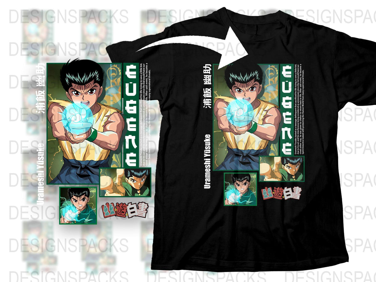 Yu Yu Hakusho Eugene Anime T-Shirt, Classic 90s Manga Graphic Tee, Unisex Fan Apparel, Vintage Design Shirt
