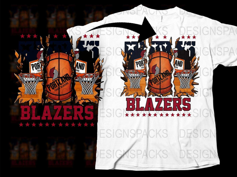 Portland Blazers Graphic T-Shirt, Basketball Fan Apparel, Unisex Sports Tee, Casual Wear, Gift for Fans