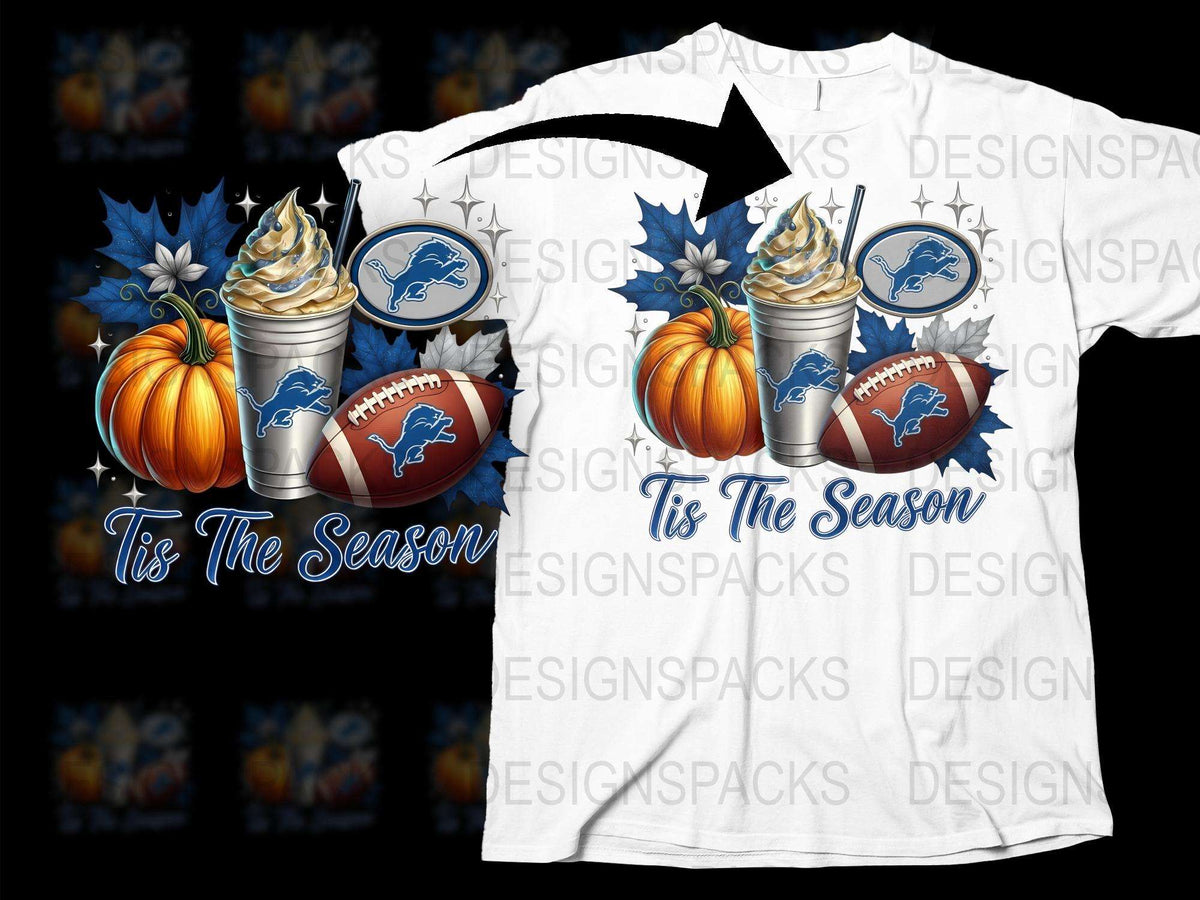 Detroit Football T-Shirt, Autumn Pumpkin Spice Design, Men's Women's Fall Season Tee, Sports Fan Gift