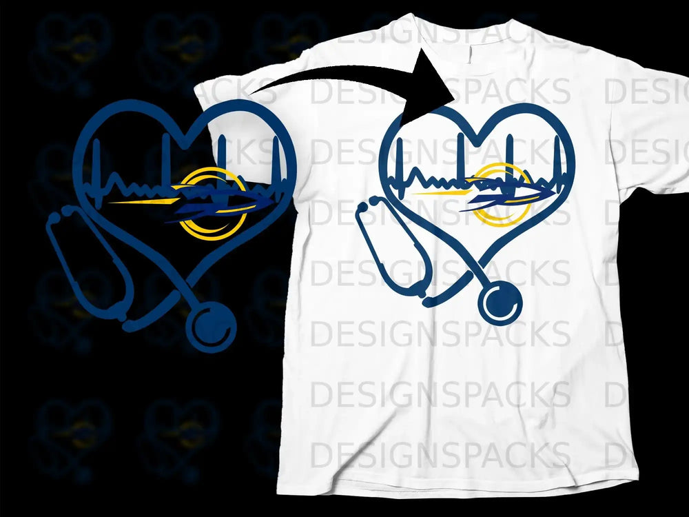 Stethoscope Heartbeat Airplane Design Shirt