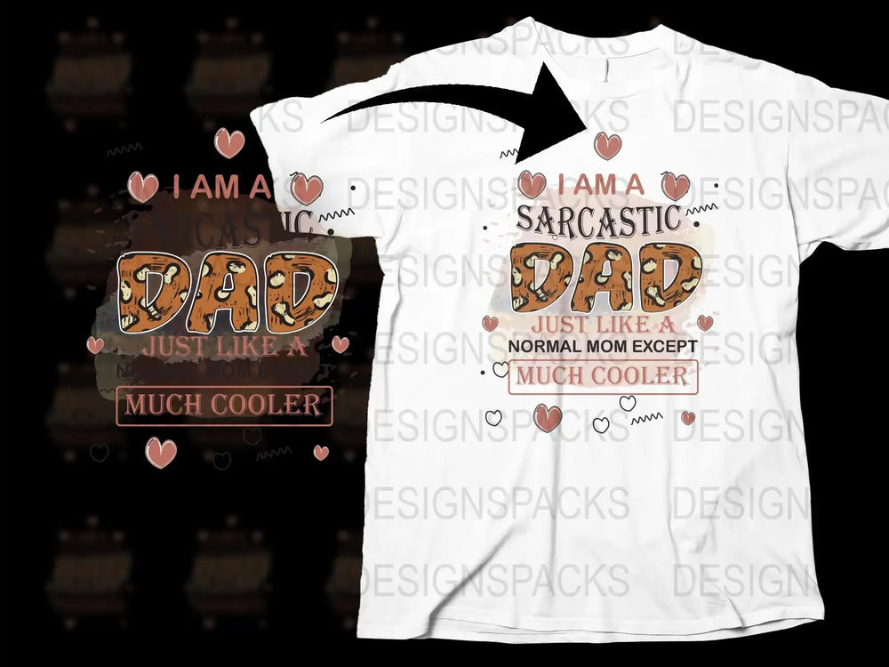 Funny Dad T-Shirt, Cool Father Gift, Unique Dad Like Mom But Cooler Tee, Father's Day Present