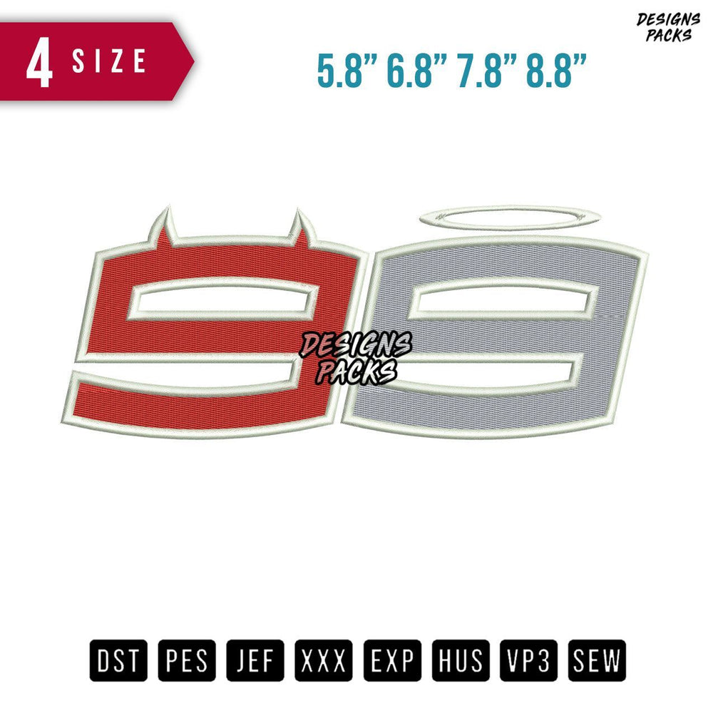 99 Devil Angel Embroidery Design