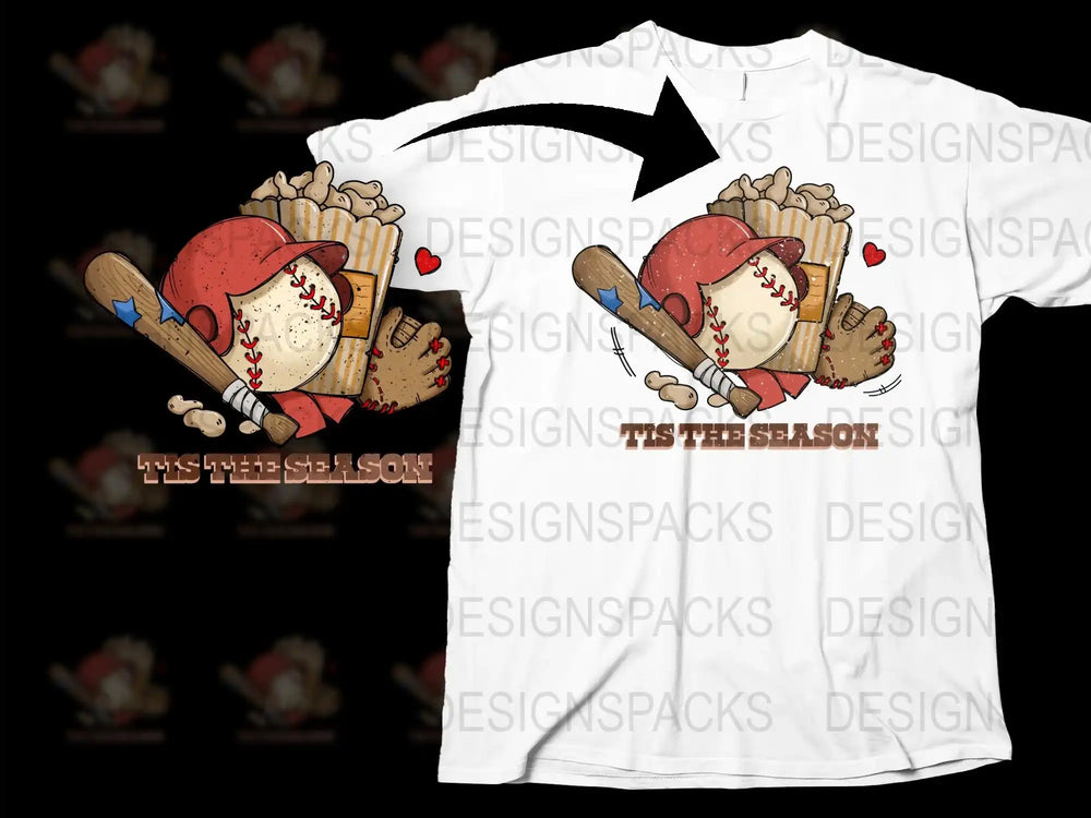 Baseball Heart T-Shirt, Cute Sports Tee, Gift for Baseball Fans, Unisex Baseball Season Apparel