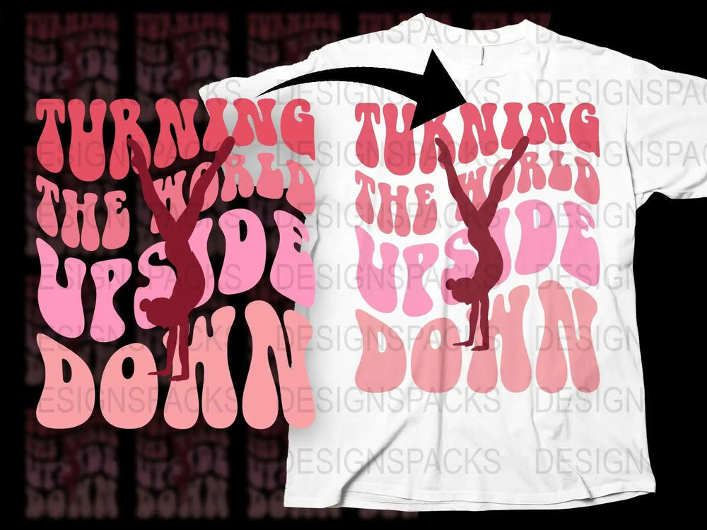 Upside Down Text T-Shirt, Unique Graphic Tee, Red and White Design, Unisex Fashion Shirt