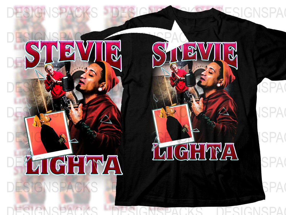 Stevie Lighta Graphic T-Shirt, Vintage Style Singer Tee, Unisex Retro Music Shirt, Fashionable Casual Wear