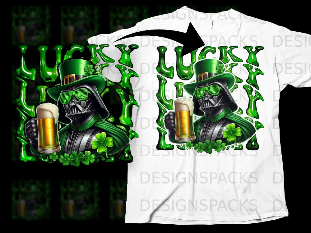 LUCKY Vader Leprechaun Green Hat Beer Shamrocks product type