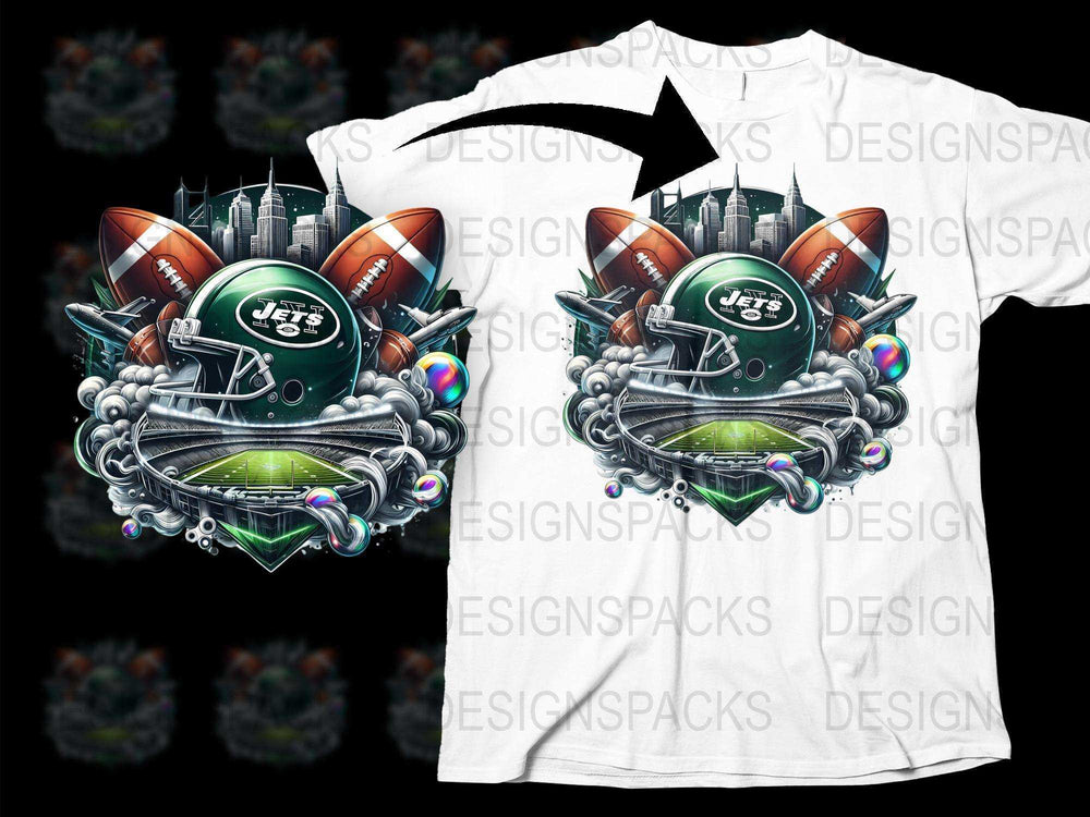 New York Jets Themed Graphic T-Shirt, Football Fan Art, Unisex Sports Tee, Unique Gift Idea