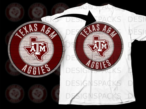 Texas A&M Aggies Emblem Design T-Shirt