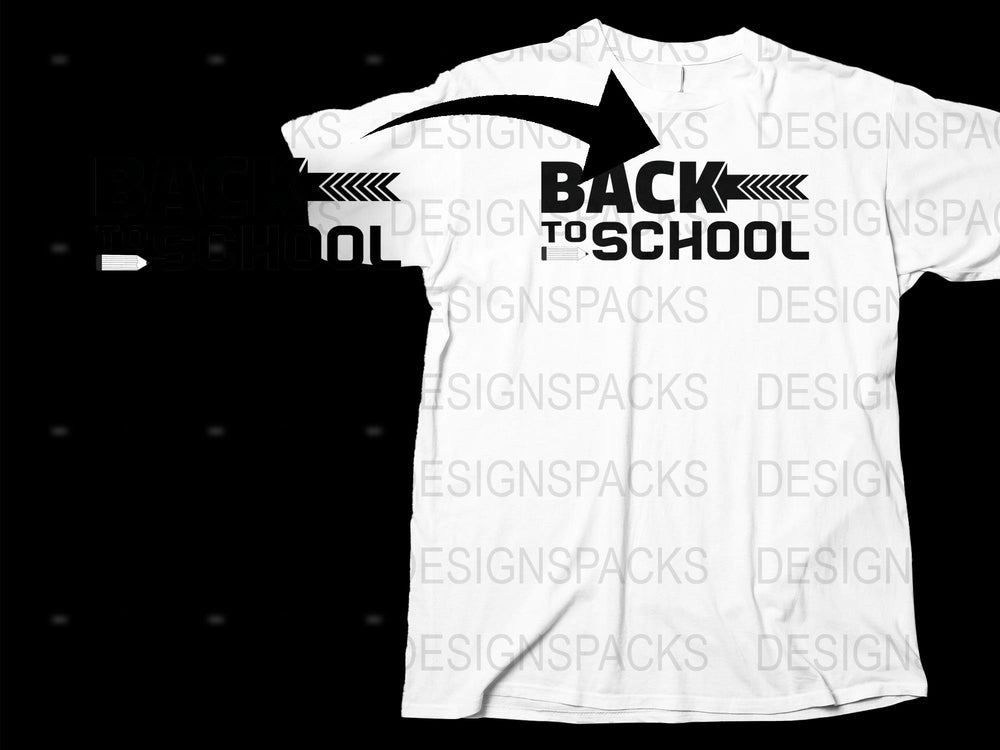 Back to School White T-Shirt, Arrow Graphic Design, Unisex Fashion Top, Casual Wear