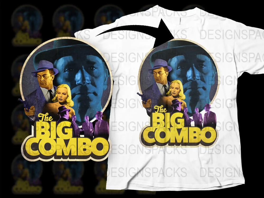 Vintage Film Noir T-Shirt, The Big Combo Graphic Tee, Retro Movie Merchandise, Unique Gift for Classic Cinema Lovers