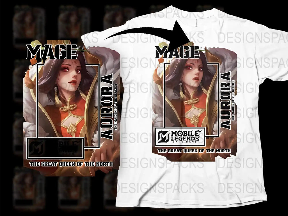 Mobile Legends Aurora T-Shirt, Great Queen of the North Graphic Tee, Gamer Apparel
