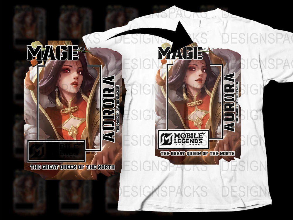 Mobile Legends Aurora T-Shirt, Great Queen of the North Graphic Tee, Gamer Apparel